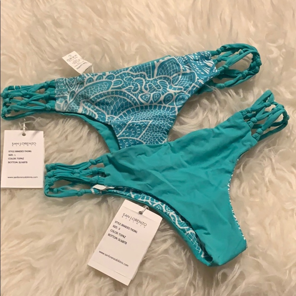 NWT SAN LORENZO BIKINI BOTTOMS THONG